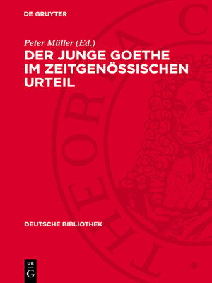 cover image of Der junge Goethe im zeitgenössischen Urteil